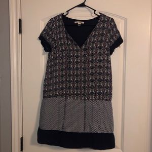 Francesca’s mix print shift dress